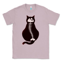 Lilac Cat with Fish Bone Classic Tee - artisFamous