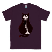 Plum Cat with Fish Bone Classic Tee - artisFamous