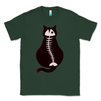 Sports Green Cat with Fish Bone Classic Tee - artisFamous