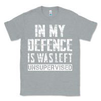 Heather Grey in my defence i was left unsupervised Classic Tee - artisFamous