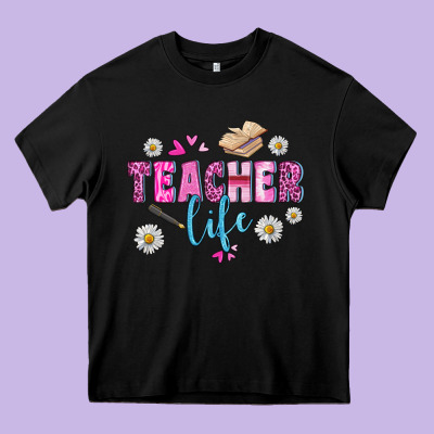 Teacher Life Heavy Core Tee Designed By Bundleandbundleshop