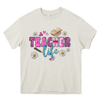 Cream teacher life Heavy Core Tee - BundleAndBundleShop