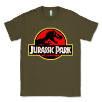 Army Green jurassicc park cartoon Classic Tee - artisFamous