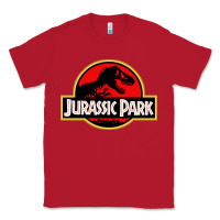 Red jurassicc park cartoon Classic Tee - artisFamous