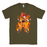 Army Green goku super sayan Classic Tee - artisFamous