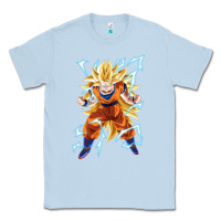 Dusty Blue super saiyan Classic Tee - artisFamous