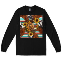 Black western horse Long Sleeve Tee - BarkalooDesign