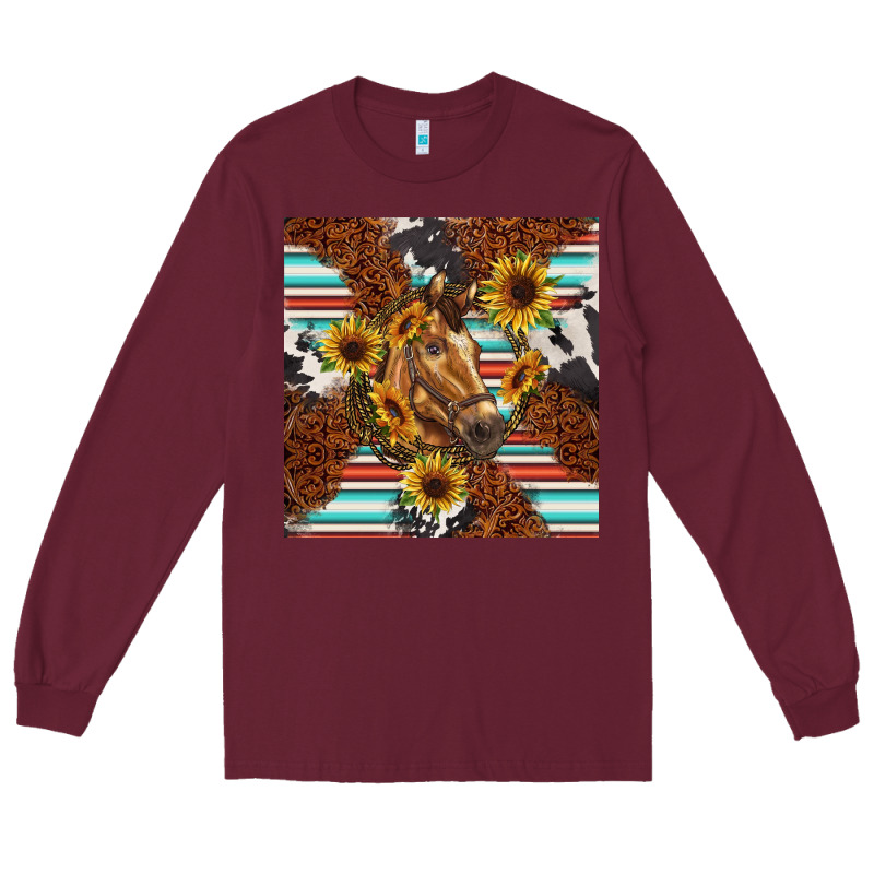 Western Horse Long Sleeve Tee by BarkalooDesign | Teevron