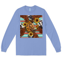 Colony Blue western horse Long Sleeve Tee - BarkalooDesign