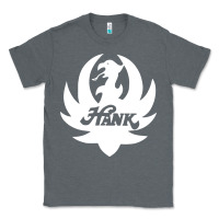 Charcoal Heather white and black hank art Classic Tee - artisFamous