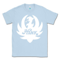Dusty Blue white and black hank art Classic Tee - artisFamous