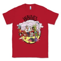 Red wavves Classic Tee - artisFamous