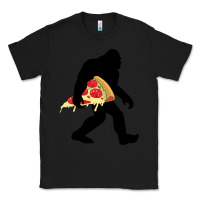 Black bigfoot carrying pizza Classic Tee - artisFamous