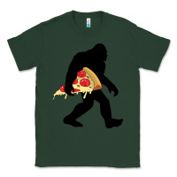 Sports Green bigfoot carrying pizza Classic Tee - artisFamous