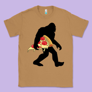 Bigfoot Carrying Pizza Classic Tee Designed By Artisfamous