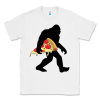 White bigfoot carrying pizza Classic Tee - artisFamous