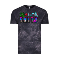 Cloud Black be salty Vintage Tee - CowhideDigitalArt