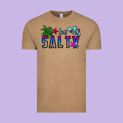 Be Salty Vintage Tee Designed By Cowhidedigitalart