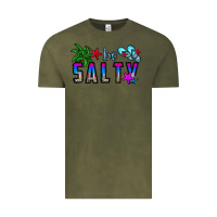 Vintage Olive be salty Vintage Tee - CowhideDigitalArt