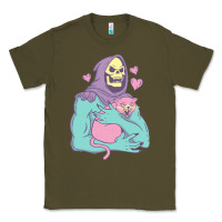Army Green skeletor's cat premium scoop classic Classic Tee - artisFamous