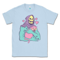 Dusty Blue skeletor's cat premium scoop classic Classic Tee - artisFamous