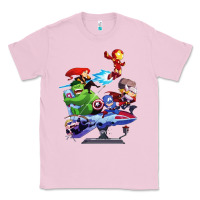 Bubblegum Pink superheroes Classic Tee - artisFamous