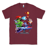 Burgundy superheroes Classic Tee - artisFamous