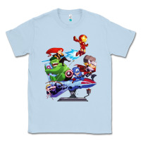 Dusty Blue superheroes Classic Tee - artisFamous