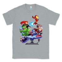 Heather Grey superheroes Classic Tee - artisFamous