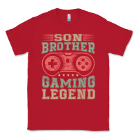 Red SON BROTHER GAMING LEGEND Classic Tee - artisFamous