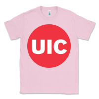 Bubblegum Pink UIC College Classic Tee - artisFamous