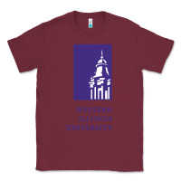 Burgundy Western Illinois College Classic Tee - artisFamous