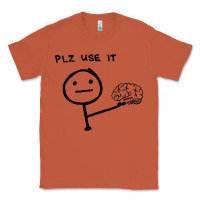Copper Plz Use It Text Graphic Classic Tee - artisFamous