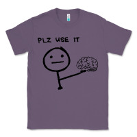 Lavender Plz Use It Text Graphic Classic Tee - artisFamous