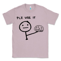 Lilac Plz Use It Text Graphic Classic Tee - artisFamous