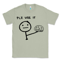 Matcha Plz Use It Text Graphic Classic Tee - artisFamous