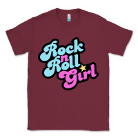 Burgundy rock n roll girl Classic Tee - artisFamous