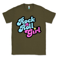 Army Green rock n roll girl Classic Tee - artisFamous
