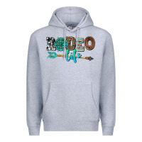 Heather Grey rodeo life with gemstone Premium Hoodie - AdoDesignShop