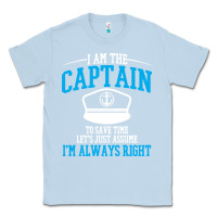 Dusty Blue captain funny boating sailing Classic Tee - artisFamous