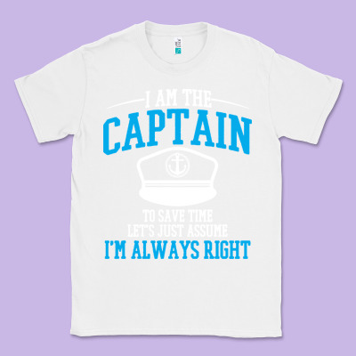 Captain Funny Boating Sailing Classic Tee Designed By Artisfamous