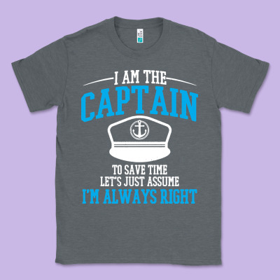 Captain Funny Boating Sailing Classic Tee Designed By Artisfamous