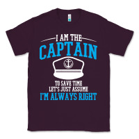 Plum captain funny boating sailing Classic Tee - artisFamous