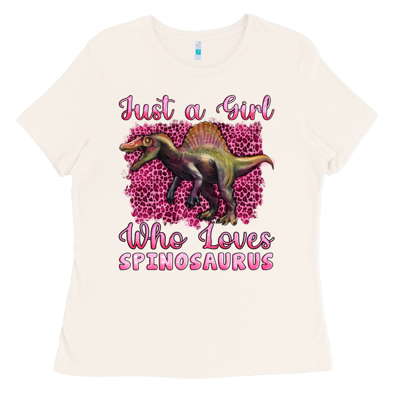 Just A Girl Who Loves Baby Spinosaurus Ladies Tee by Artiststas | Teevron