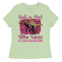 Matcha just a girl who loves baby spinosaurus Ladies Tee - Artiststas