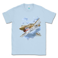 Dusty Blue flying tigers Classic Tee - artisFamous