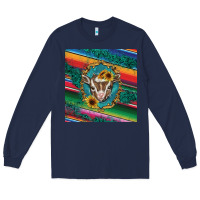 Navy western baby goat Long Sleeve Tee - BarkalooDesign
