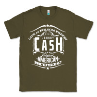 Army Green Johnny Cash Music Classic Tee - artisFamous