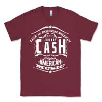 Burgundy Johnny Cash Music Classic Tee - artisFamous