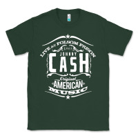 Sports Green Johnny Cash Music Classic Tee - artisFamous